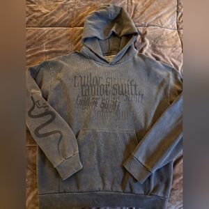 Taylor Swift Charcoal Hoodie with Snake Design